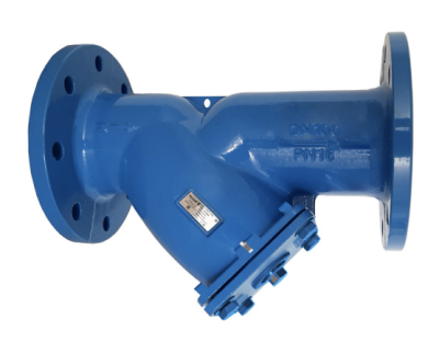 Фильтр сетчатый наклонный F4240C, DN125 PN16, фланцевый, корпус: чугун, сетка: нерж сталь, Tecofi