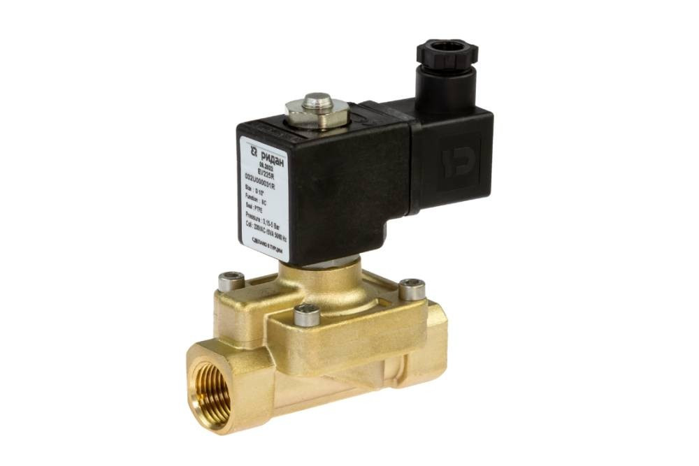 Клапан электромагнитный EV225R, G3/4, PTFE, нормально закрытый, 0,5…6 бар, с катушкой 24В, 50/60 Гц