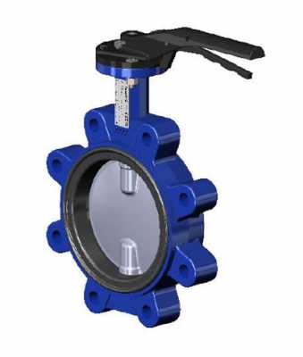 Затвор дисковый VPI4649-02VI PN16 DN 65 поворотный с резьбовыми проушинами Tecfly с ручкой, корпус ковкий чугун, диск нержавеющая сталь, манжета Витон, Tecofi