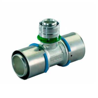 UPONOR S-PRESS ТРОЙНИК РЕДУКЦИОННЫЙ ЛАТУННЫЙ 50-40-50 '3C