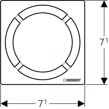 Дизайнерская решетка Circle 8 х 8 см, Geberit