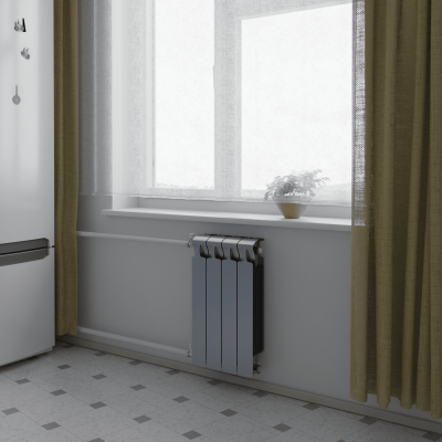Радиатор биметаллический Rifar Monolit 3/4 500/4 Титан
