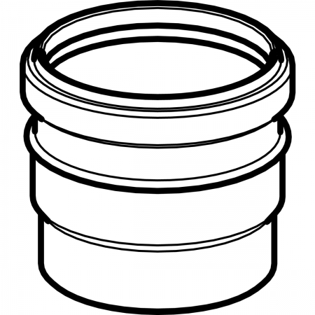 Переходник из ПВХ: d=90мм, d1=100мм, d2=94мм, Альпийский белый, Geberit