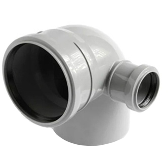 Отвод с правым патрубком ПП D 110/050*87° СИНИКОН