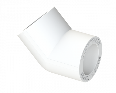 Угольник PP 45° ВВ Dу 32 - белый, SPL-EmirPlast
