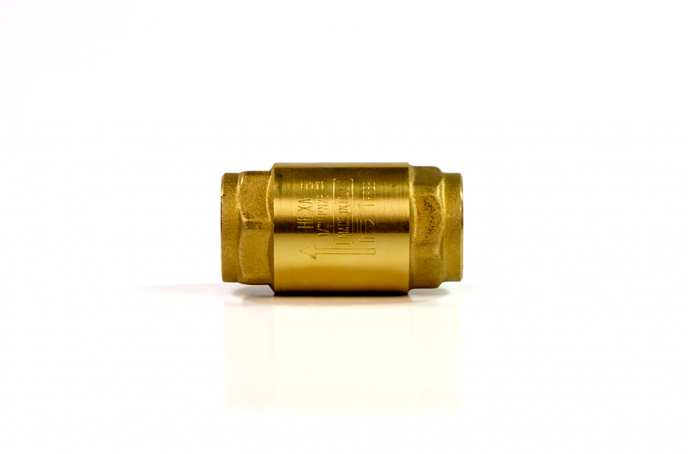 Обратный клапан пружинный NRV-R DN 25 PN 25, Т= 110 °С, с внутренней резьбой, корпус-латунь, Ридан