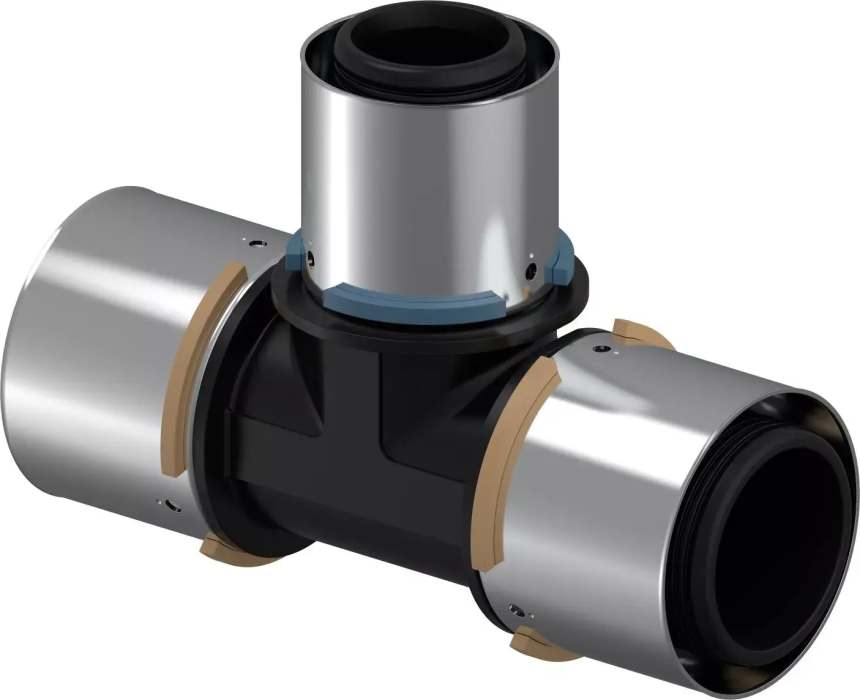 UPONOR S-PRESS ТРОЙНИК РЕДУКЦИОННЫЙ КОМПОЗИЦИОННЫЙ PPSU 50-40-50 '3C