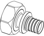 Usystems штуцер аксиальный с накидной гайкой 16-G3/4"НГ Евроконус '10С