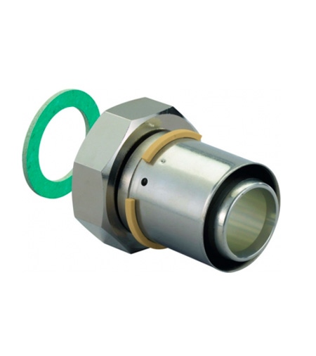 UPONOR S-PRESS ШТУЦЕР С НАКИДНОЙ ГАЙКОЙ ЛАТУННЫЙ 40-G1 1/2"НГ '5C