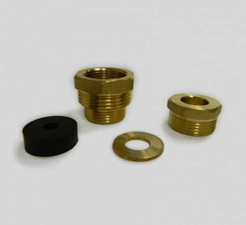 Герметичная муфта IQ FITTING с двойной резьбой 3\4' - 1' дюйма для монтажа греющего кабеля IQ PIPE внутри трубопровода