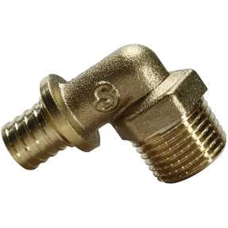 Угольник с переходом на НР латунь 16(2,2)*1/2" СИНИКОН