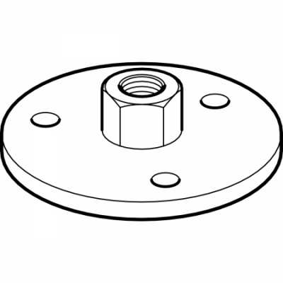 Опорная площадка круглая, с тремя отверстиями, с соединительной муфтой G 1/2": G=1/2дюйм, Geberit