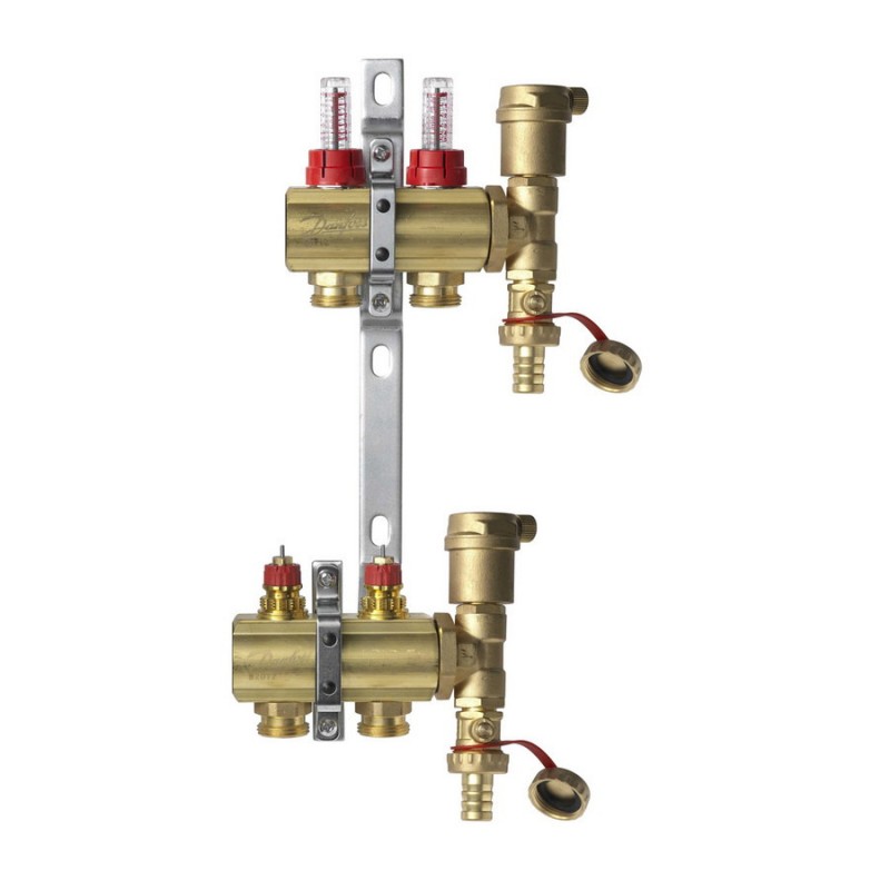 FHF-2F set комплект коллекторов с кронштейном и концевой секцией