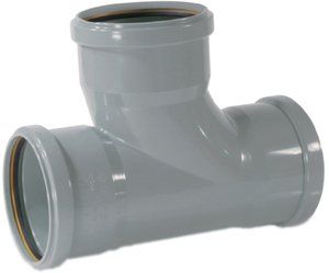 UPONOR ТРОЙНИК КАНАЛИЗАЦИОННЫЙ ТРЕХРАСТРУБНЫЙ ЗАКРУГЛЕННЫЙ Д.110/110ММ 88,5ГР СЕРЫЙ '10C