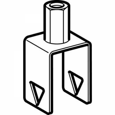 Элемент подвески для опорной шины Pluvia: С гальванической оцинковкой, L=6.7см, Geberit