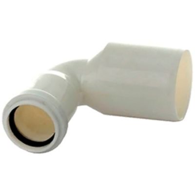 Переход эксцентрический угловой D 050/032*90° белый