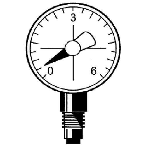 Манометр MANOMETER 63MM 0-10 BAR 1/4" X60