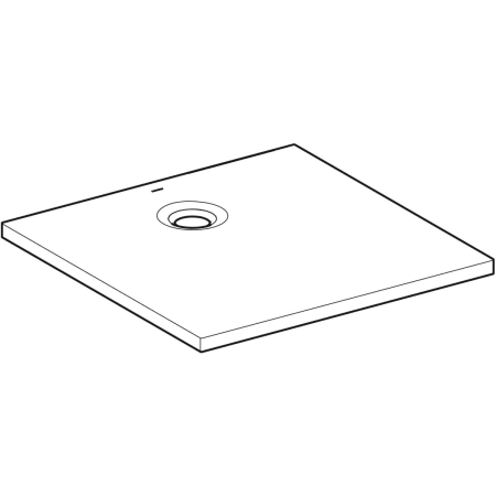 Квадратный душевой поддон Olona: 90x90x4см, Белый / Матовый, Geberit