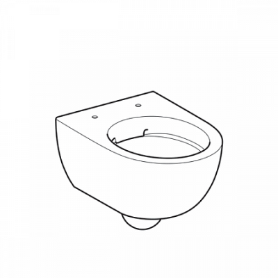 Подвесной унитаз Geberit Renova Compact, с укороченным вылетом, закрытая форма, Rimfree: T=49см, Белый