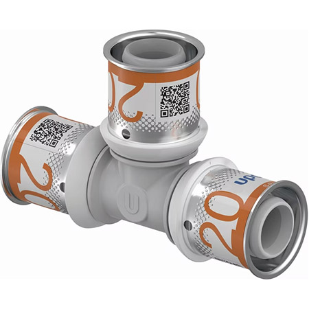 UPONOR S-PRESS PLUS ТРОЙНИК РАВНОПРОХОДНОЙ КОМПОЗИЦИОННЫЙ PPSU 20-20-20 '10Ф