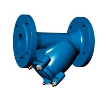 Фильтр сетчатый наклонный F3240N DN 15 PN 16, фланцевый, с дренажной пробкой, корпус-чугун, сетка-нержавеющая сталь, Tecofi