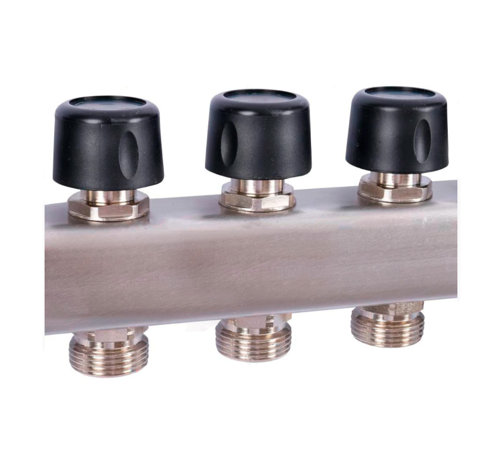 UPONOR SMART S КОЛЛЕКТОР С КЛАПАНАМИ СТАЛЬНОЙ, ВЫХОДЫ 4X3/4" ЕВРОКОНУС '1И