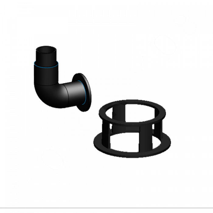 КОЛЬЦЕВОЕ ОСНОВАНИЕ С КОЛЕНОМ Kit, transportable DN250/DN250 G