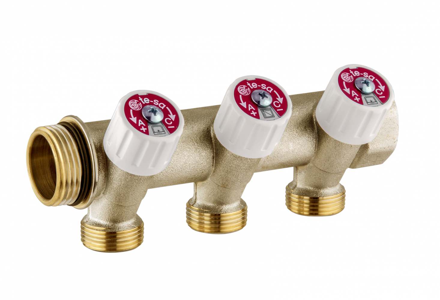 Usystems коллектор SH 1" с вентилями НР/ВР 4x1/2"НР, ц/ц 50мм '3И