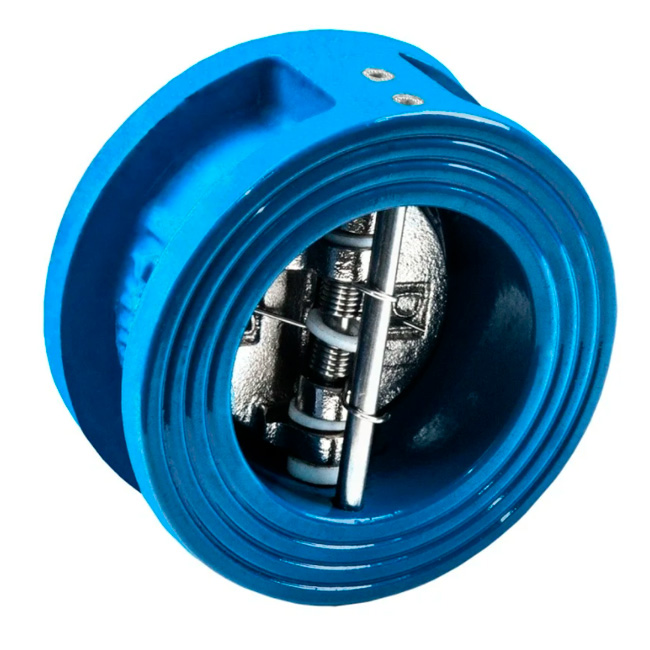 Клапан обратный двухстворчатый CB4450 DN 400 PN 25, межфланцевый, корпус и створки-ковкий чугун, уплотнение EPDM , Tecofi