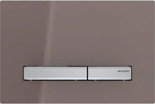 Смывная клавиша Geberit Sigma50, для двойного смыва, цвет металлический хромированный: хромированный черный, умбра
