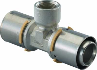 UPONOR S-PRESS ТРОЙНИК С ВНУТРЕННЕЙ РЕЗЬБОЙ ЛАТУННЫЙ 50-RP1"ВР-50 '3C
