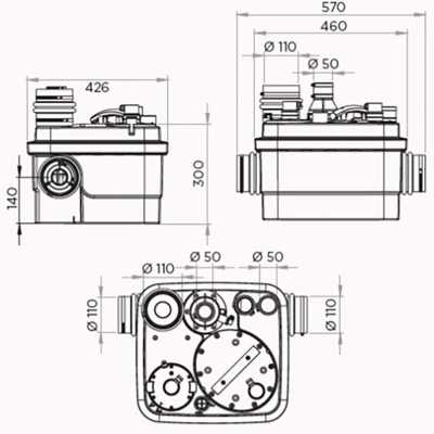 Канализационная станция SFA SANICUBIC 1 IP68 NM (1500 Вт)