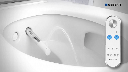 Подвесной унитаз-биде AquaClean Mera Classic: Керамический унитаз: белый / KeraTect, Декоративная панель: белый, Geberit
