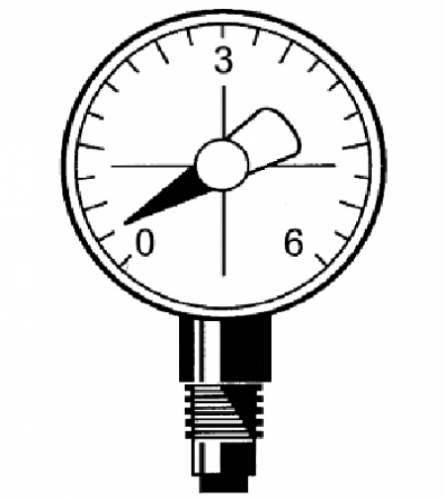 МАНОМЕТР PRESSURE GAUGE 16ATM 1/2"X100