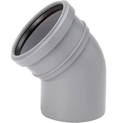 UPONOR ОТВОД КАНАЛИЗАЦИОННЫЙ ОДНОРАСТРУБНЫЙ Д.75ММ 45ГР СЕРЫЙ '20C