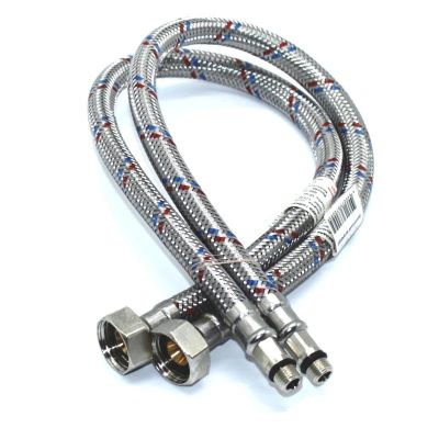Гибкая подводка для смесителя в оплетке с ПВХ покрытием 1/2"г*M10-60см