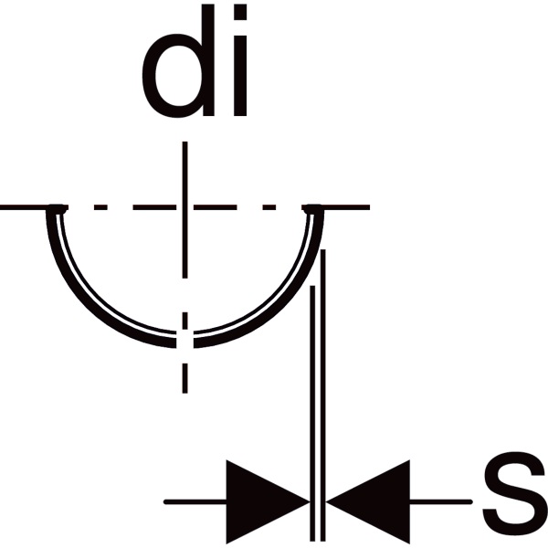Направляющий опорный желоб, оцинкованный и окрашенный: di=250мм, Geberit