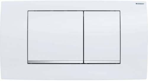 Смывная клавиша Geberit Twinline30, для двойного смыва: белые, глянцевый хром