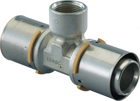 UPONOR S-PRESS ТРОЙНИК С ВНУТРЕННЕЙ РЕЗЬБОЙ ЛАТУННЫЙ 50-RP1"ВР-50 '3C