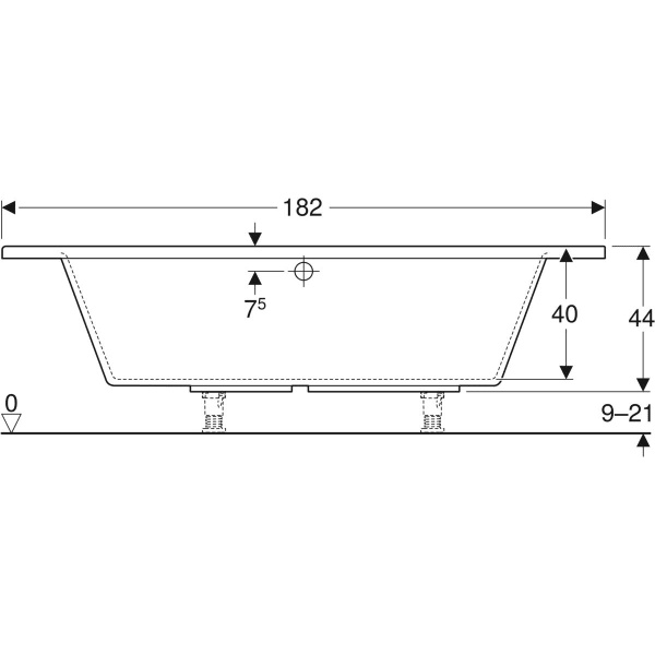Ванна угловая Geberit Renova: L=135см, B=135см
