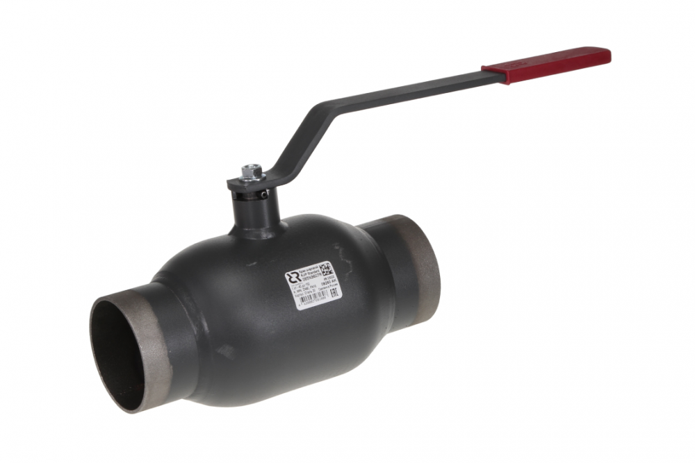 Шаровой кран RJIP Standard WW DN 150 PN 16 Т= 150 °С, приварной, стандартный проход, с рукояткой, корпус-углеродистая сталь, Ридан