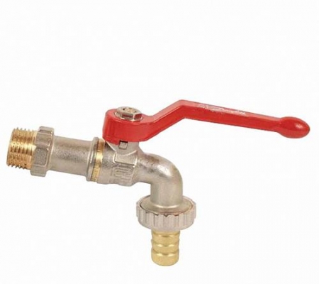 Латунный шаровой кран Danfoss с наружной резьбой и насадкой под шланг Ду 15 мм, PN 10 бар