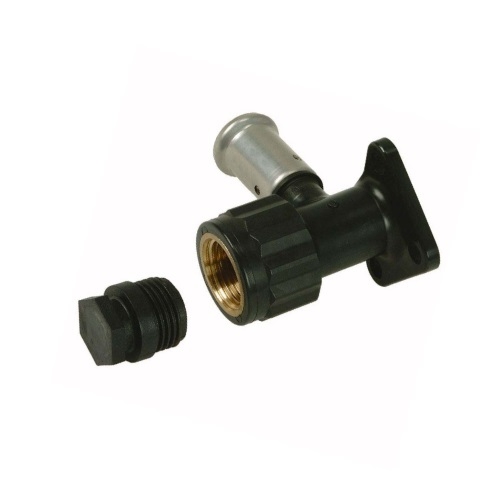 Водорозетка ВР c черной заглушкой BP04 1/2", ПВДФ пресс, 14x1/2" (56 мм)