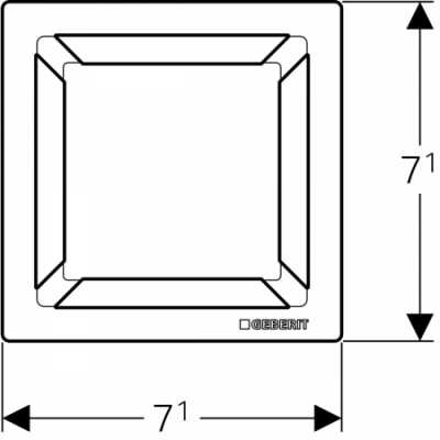 Дизайнерская решетка Squares 8 х 8 см, Geberit