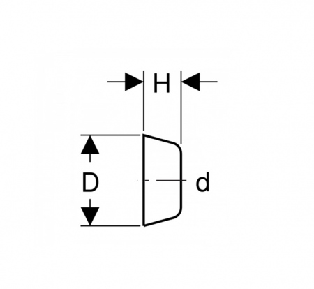 Стенная розетка, глубокая: d=40мм, D=8.5см, H=3.7см, Глянц. хром, Geberit