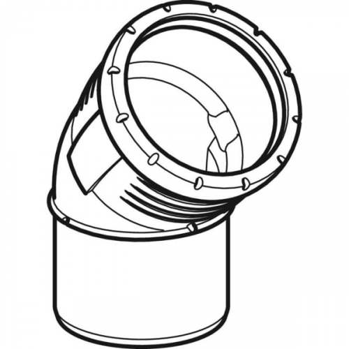 Отвод Geberit Silent-Pro: 45°, d=160мм