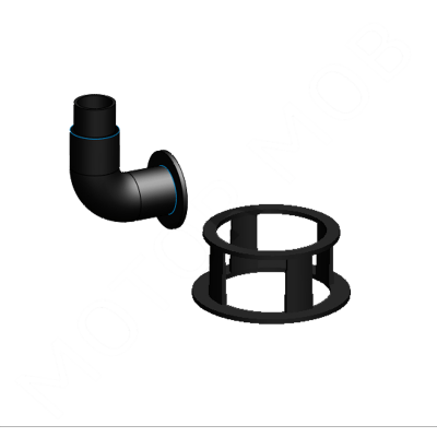 КОЛЬЦЕВОЕ ОСНОВАНИЕ С КОЛЕНОМ Kit, transportable DN250/DN250 G