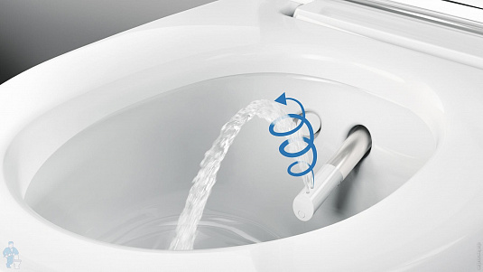 Подвесной унитаз-биде AquaClean Sela: Керамический унитаз: белый / KeraTect, Декоративная панель: белый, Geberit