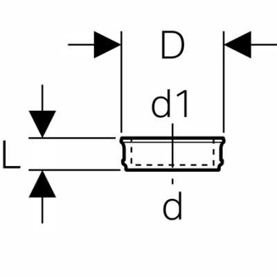 Geberit соединительный патрубок для подвесного унитаза, d 90 x 90 мм