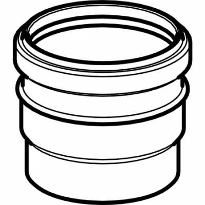 Переходник из ПВХ: d=90мм, d1=100мм, d2=94мм, Альпийский белый, Geberit
